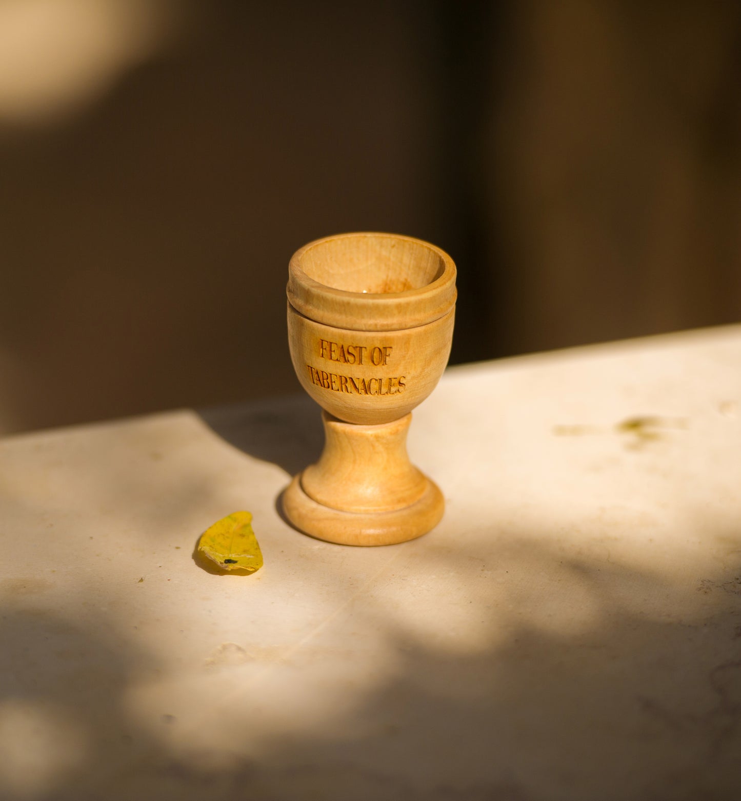 40th ICEJ Communion Cup, olive wood,2020 Feast - souvenirs