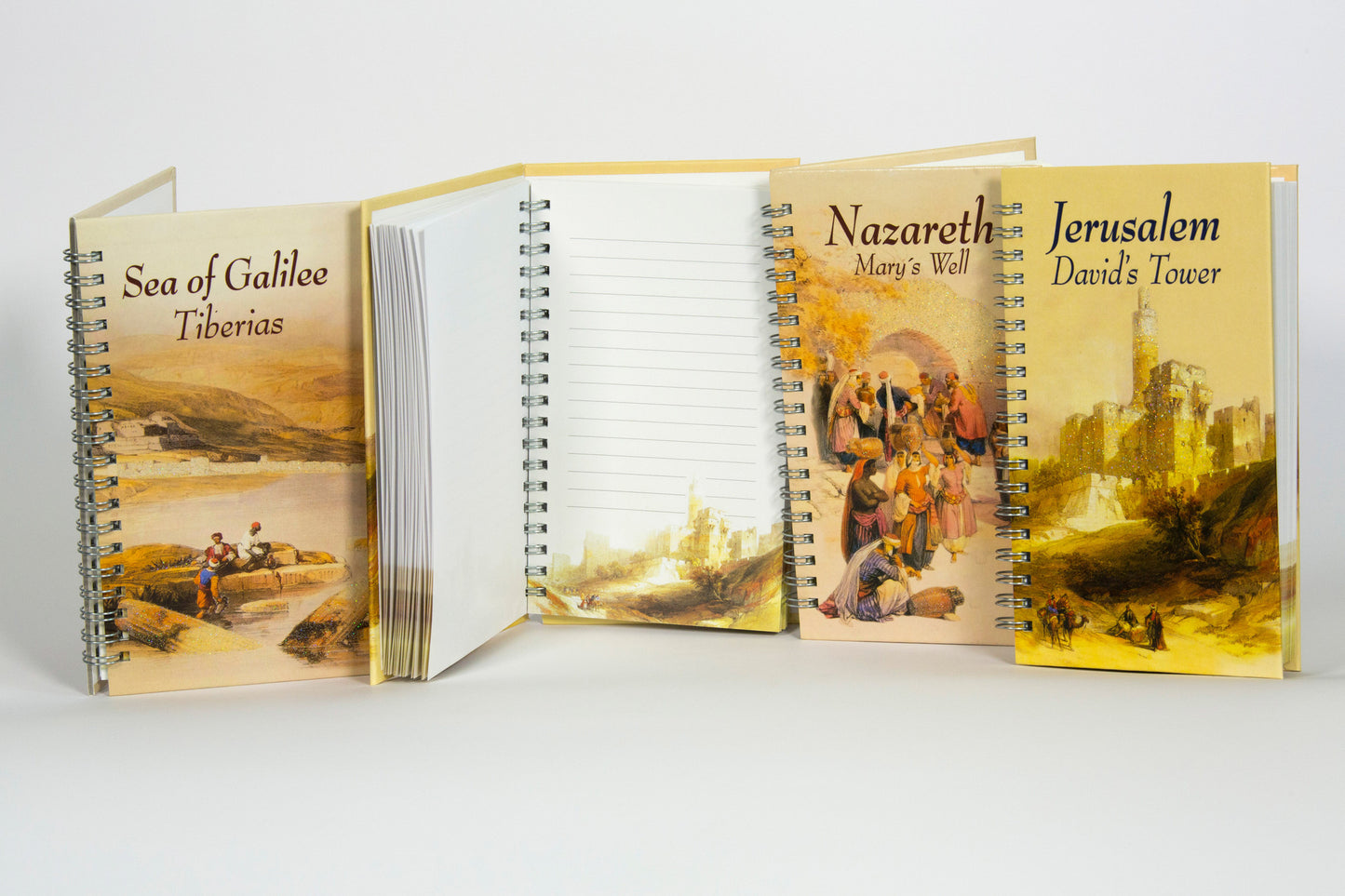 CUADERNOS: TORRE DE DAVID, PUERTA DORADA, MAR DE GALILEA, NAZARET - Spanish souvenirs