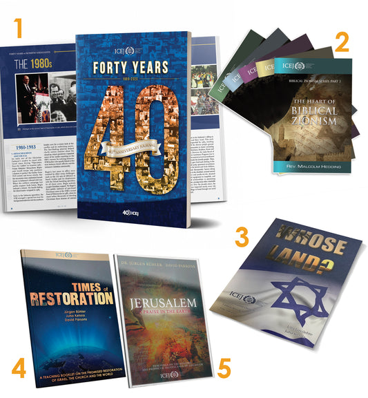 Informative ICEJ Educational set covering Jerusalem, Israel and the Church - FREE SHIPPING
