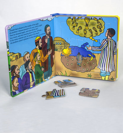 Bible stories, children book contains  6 puzzles - Book