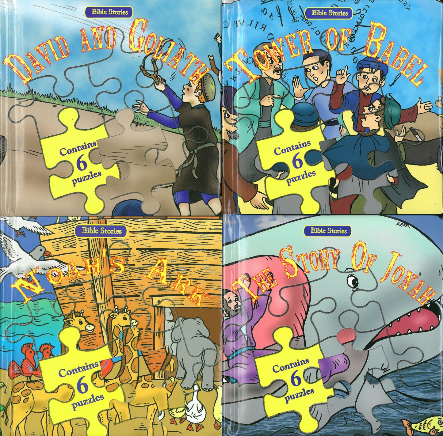 Bible stories, children book contains  6 puzzles - Book