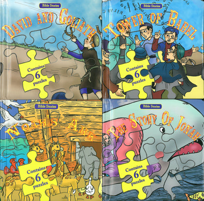 Bible stories, children book contains  6 puzzles - Book