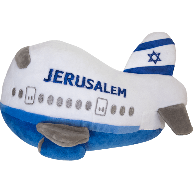 Plush Airplane with Israel Flag - souvenirs