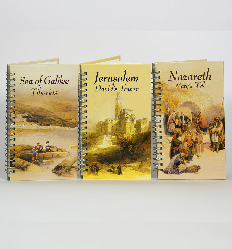 CUADERNOS: TORRE DE DAVID, PUERTA DORADA, MAR DE GALILEA, NAZARET - Spanish souvenirs